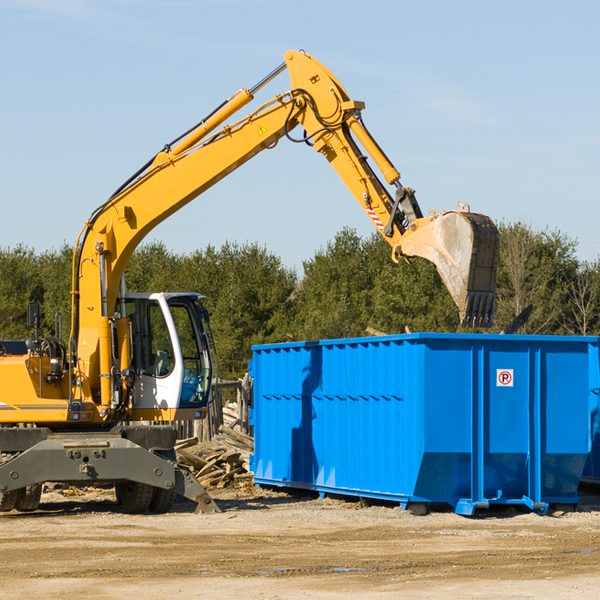 what size residential dumpster rentals are available in Abanda